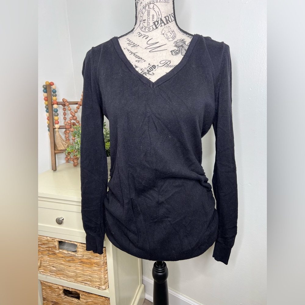 Motherhood Maternity Black V-Neck Sweater